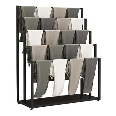 Imagem de Organizador de cachecol independente de metal, suporte de exibição de cachecol de chão, loja de roupas, cachecóis, xaile e cachecóis, laços, cinto, toalha, calça, organizador para boutiques/lojas de