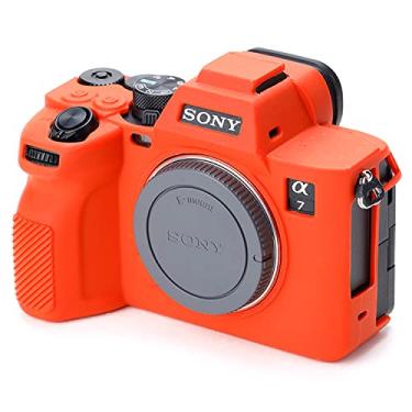Imagem de Capa para câmera de borracha de silicone segura, profissional, destacável, antiarranhões, à prova de choque, capa protetora completa para câmera Sony Alpha A7 IV, A7 M4, A7IV, A74, A 7IV, A7M4