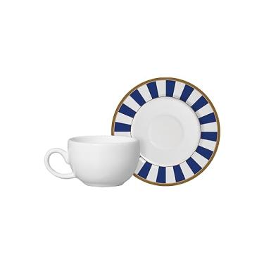 Imagem de Conjunto Alleanza de 6 Xicaras Café c/pires Stripe Azul