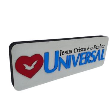 Imagem de Letreiro 3d Igreja Universal Espelhado 35cm - By Hands