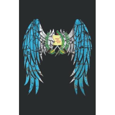 Imagem de Guatemalen Flag Angel Wings Jesus Bible Christian Guatemala Premium: My Prayer Map Journal 6" x 9", 120 Pages for Writing & Notes, for Girls and Women, Memo Diary Subject Notebooks Planner.