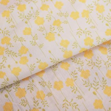 Imagem de Tecido japonês 100% algodão por jarda, macio, ligeiramente elástico, lindo tecido de vestido de algodão com estampas florais de videira para moda de vestir, blusa, camisas, artesanato (10 metros