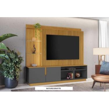 Imagem de Home Amparo Para Tv Até 60" JCM Movelaria - Nature/Grafite
