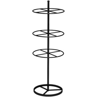 Imagem de Cabideiro Redondo, Cabideiro De Metal Rotativo De Chão, Cabideiro Robusto Para Lojas De Varejo, Cabideiro Para Pendurar Sutiãs/shorts/soc, A, 3-Tier