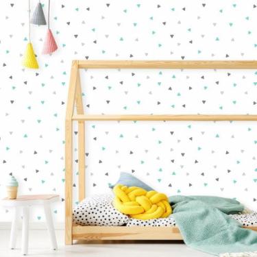 Imagem de Papel de Parede Geométrico Aquary Triângulos - Inove Papéis de Parede