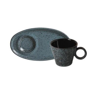 Imagem de Conjunto com 6 Xícaras de Café Neo com Pires Oval Night Sky 110ml - Po