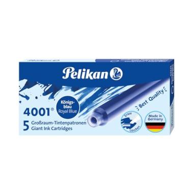 Imagem de Pelikan 4001 GTP/5 cartuchos de tinta para canetas-tinteiro, azul royal, 1,4 ml, pacote com 5 (310748)