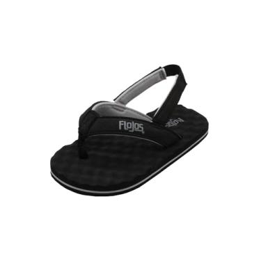 Imagem de Flojos Sandália de dedo para bebês e meninas, Preto, 9 Infant