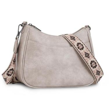 Imagem de Bolsa tiracolo APHISON Trendy Leather com alça ajustável cinza