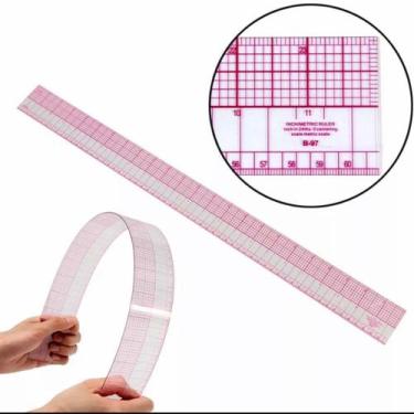Imagem de Regua Flexivel 05x60cm Patchwork Artesanatos Escola Multiuso - EVOLVER