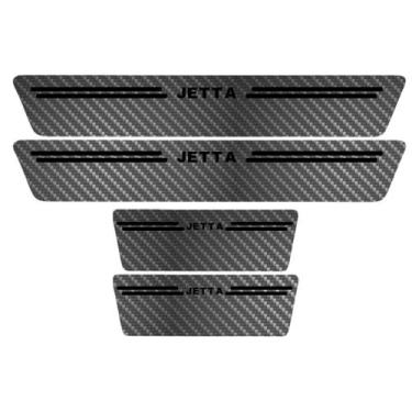 Imagem de Kit Soleira Protetora Porta Premium Black Carbono - Jetta - Jhow Adesi