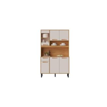 Imagem de Cozinha Compacta 6 Portas 1 Gavetas 2 Nichos Nápoles - Itatiaia - Móve