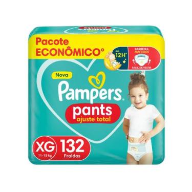 Imagem de Fralda Calça Pampers Ajuste Total Tam. XG 11 a 15Kg 2 Pacotes com 66 U