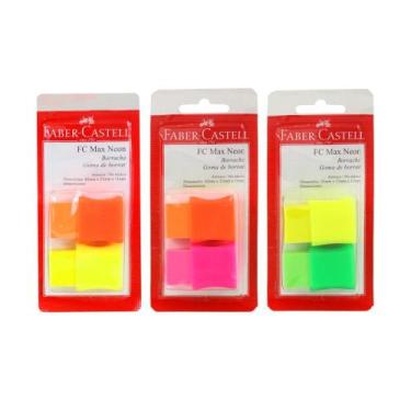 Imagem de Borracha Faber-Castell Max Neon Capa Plástica com 2 Unidades Cores Div