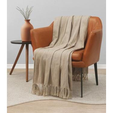 Imagem de Manta Para Sofá 1,70m x 1,40m Rustica Adomes Bege, UN, Bege