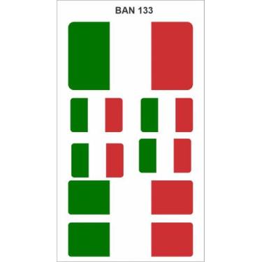 Imagem de Adesivo Bandeira Da Itália - Resinado Cartela - Resitank
