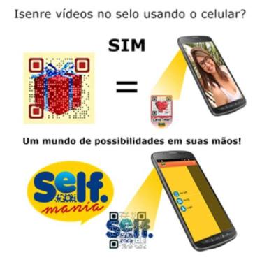 Imagem de Qr code em adesivo com vídeos feitos em seu celular
