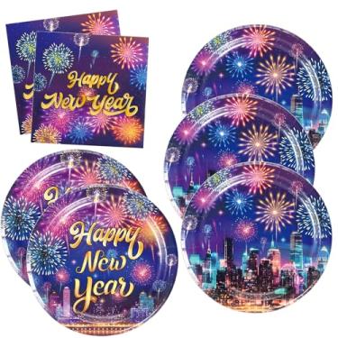 Imagem de SKEPPY Decoração De Véspera Ano Novo 2025, Conjunto Talheres Para Festa E Celebração Carnaval