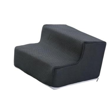 Imagem de WeiLaiKeQi Escada para cães de 2 degraus, leve, antiderrapante, para cama de escalada de gatinhos, escada para animais de estimação para cães mais velhos, Cinza Escuro