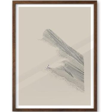 Imagem de iHery Arte de parede emoldurada cristã de madeira de carvalho natural Uma ovelha perdida, grande 40,6 x 50,8 cm Jesus moderno deixa as 99 ovelhas versículos bíblicos quarto arte em tela decoração