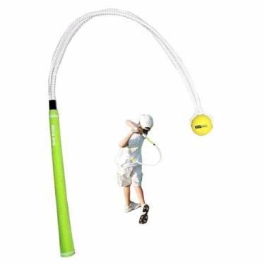 Imagem de MELE LINKS Corda de treinamento de balanço leve de golfe para adolescentes, crianças, corretor de postura, verde, corda de velocidade com eixo de alta tecnologia, antiderrapante, equipamento de