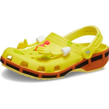 Imagem de Crocs Bob Esponja Unissex Calça Quadrada Clássica Tamanco Bob Esponja Banana Masculino 13, Feminino 15 Médio