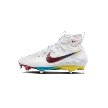 Imagem de Nike Chuteira de beisebol masculina Alpha Huarache NXT DJ6517-010 preto/cinza escuro fumê cinza claro/branco, tamanho 42, Branco-hipervioleta, 38