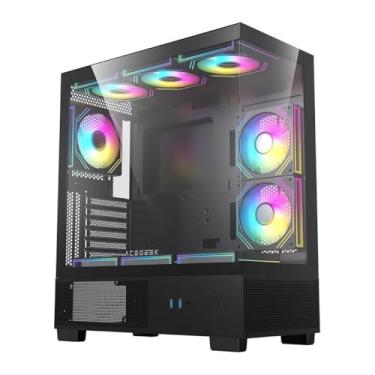 Imagem de Gabinete Gamer Acegeek Echo | Mid-Tower | Lateral De Vidro | Preto | AG-ECHO-BK