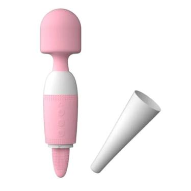 Imagem de Estimulador 2 Em 1 Ponta Duo Com 10 Vibrações E Rotações De Língua Brinquedo Erótico Recarregável