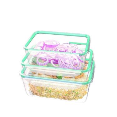 Imagem de Conjunto De Potes Com Trava Retangular Com 3 Unidades - Sanremo