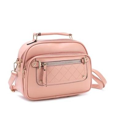 Imagem de Bolsa Feminina Com Alça Lateral Transversal Rosa Claro