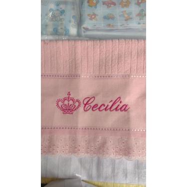 Imagem de Toalha bordada Cecília /rosa - Cintia baby