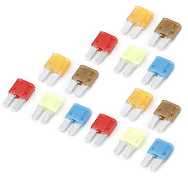 Imagem de KIMISS 15pcs Variados 2 Kit de Fusível de Lâmina 5a 7.5a 10a 15a 20a para Circuito Elétrico Automotivo Com Abdominais Resistentes à Corrosão e Liga - Compacto e Alta Temperatura Resistente