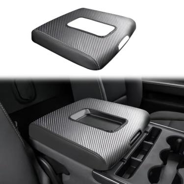 Imagem de XYHGM Capa de apoio de braço do console central para Chevy Silverado & GMC Sierra 2014 2015 2016 2017 2018 acessórios protetores de tampa de caixa de descanso de braço de couro (apenas para banco