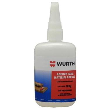 Imagem de Adesivo de Cianoacrilato para Material Poroso W001 100g - Wurth - 0893