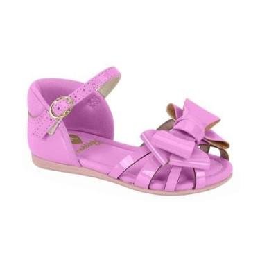 Imagem de Sandália Rasteira Aranha Peep Toe com Laço Molekinha-Feminino