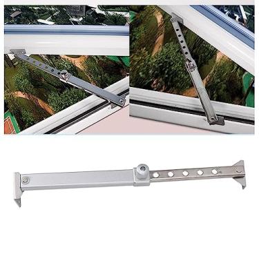 Imagem de Dobradiça de janela de batente, dobradiça de suporte de janela de segurança forte para casa, suporte de janela de batente de liga de alumínio para quartos, banheiros e escritórios (Tipo 02)