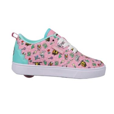 Imagem de HEELYS Tênis infantil unissex de cano baixo com salto com rodas, Rosa/Aqua, 21