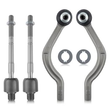 Imagem de AUTOKAY Extremidade externa da haste de direção e 2 peças de extremidade interna da haste de direção para Maserati Ghibli Quattroporte 2014-2017 Extremidade externa interna esquerda direita substitui