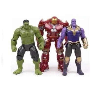 Imagem de Brinquedo Kit Com 3 Bonecos 17 Cm Super Herói Todo Articulados Em Ação
