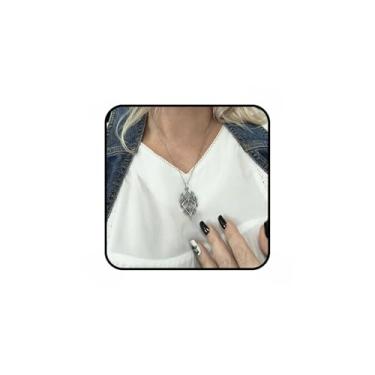 Imagem de sunglnl Colar gótico para homens, vintage castelo oco geometria colar pingente personalizado estilo minimalista joia presente, 45.4CM/17.87 Inches + 5.6CM/2.2 Inches Extender, Liga de aço, Sem Pedra