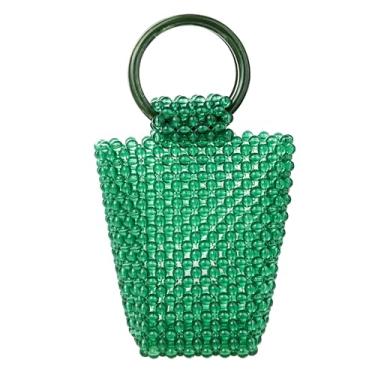 Imagem de Abvokury Bolsa feminina colorida de acrílico transparente feita à mão para festa de casamento