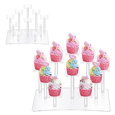 Imagem de Fellibay Suporte De Acrílico Para Bolos E Sobremesas Com 10 Andares, Prateleira Transparente Figuras, Itens Colecionáveis, Brinquedos Bonecas, Joias, Cupcakes, Perfumes Cosméticos