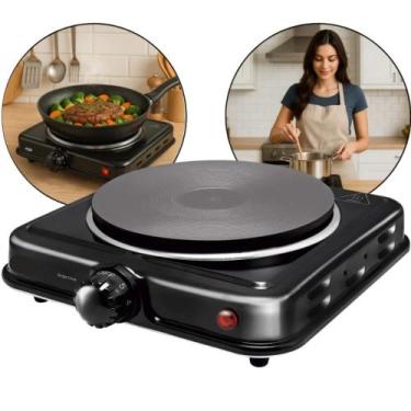 Imagem de Fogão Cooktop Elétrico indução 1 e 2 Bocas Fogareiro Portátil 2000w Me