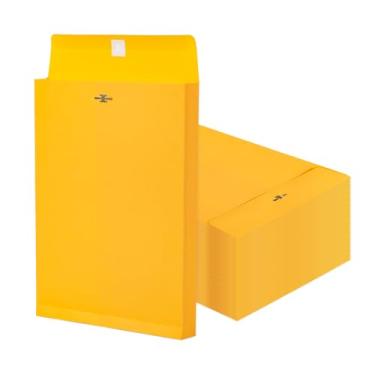 Imagem de Envelopes expansíveis de 22 x 30 cm, pacote com 25, envelopes Goefun 180 GSM pesados Kraft Manila, para armazenamento e organização de negócios, com capacidade extra grande
