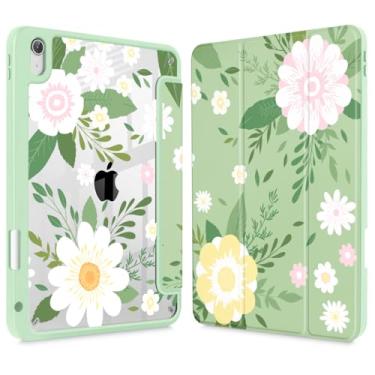 Imagem de Tuiklol Capa para iPad de 11 polegadas (chip A16) 2025 geração 11ª / iPad 11 polegadas 2022 10ª geração, porta-lápis embutido com capa à prova de choque, capa traseira transparente transparente