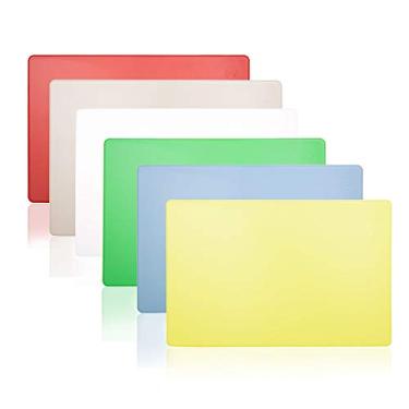Imagem de Conjunto de 6 cores de tábua de corte de plástico comercial, Multicor, 24 x 18 Inch