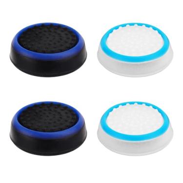 Imagem de PEUTIER 4 Peças De Capas Silicone Para Polegar, Capa Antiderrapante Controle, Substituição Joystick Antirrisco Ps5, Ps4, Xbox Series One, Nintendo Switch Pro