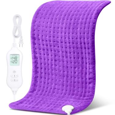 Imagem de NOWWISH Heating Pad for Back Pain & Cramps Relief, XXL Extra Large Moist Heat Electric Heating Pads with Auto Shut Off, Gifts for Women, 17 "x 33", Purple