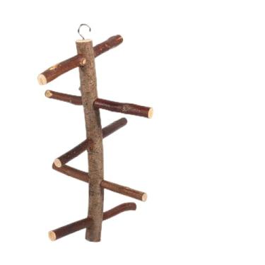 Imagem de TOPINCN Pádos de Animais de Estimação Ramificações de Madeira Brinquedos de Madeira Real Aparência de árvore Papagaios de Cacheatoles Subindo Escadas - Material de de Qualidade Premium - Teste de Prazer Ideal para Pássaro
